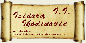 Isidora Ikodinović vizit kartica